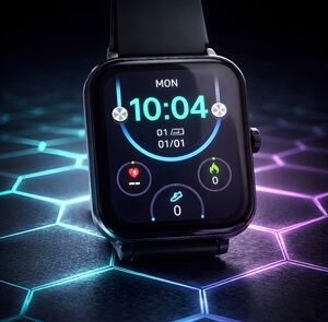 NIB ZL54C Smartwatch Bluetooth Call Fitness Tracker Waterproof Black